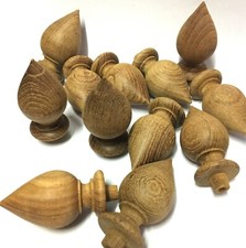 12Pc Wooden Finial Lotus shape Clock Vintage Furniture DIY Decor 1.5