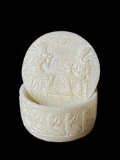 RARE ANCIENT EGYPTIAN ANTIQUITIES Jewelry Box Akhenaten for Alabaster Stone BC picture