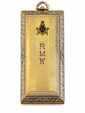 Antique American Masonic Fraternal Locket/RMW engraved, circa 1910s–1920s picture