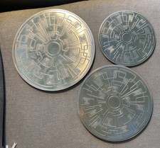 Vintage 1960s Gense Stainless Sweden UFO Atomic Trivet Set of 3, 6” 7.5” 9” picture