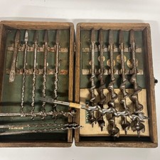 Vintage Irwin Pro Grade Excellent      13 Pc set Auger Hand Drill Brace Bits picture