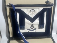 Vintage Masonic Past Master Apron with Original Case picture