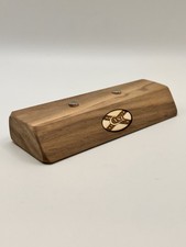 Handmade Walnut Wood Knife Display Stand w/ Birch Case XX Shield Magnetic Holder picture