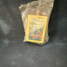 Vintage Grass Yellow Pocket Lighter w/ Grass Graphic in Bag w/ Small Box picture