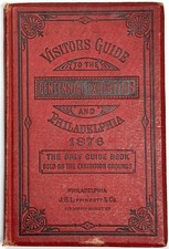 1876 VISITORS' GUIDE CENTENNIAL EXHIBITION PHILADELPHIA LIPPINCOTT FOLDING MAPS picture