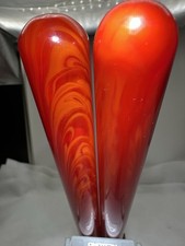 2-RODS VINTAGE BAKELITE Marbled Red Swirl Color ROD 586GRAMS picture