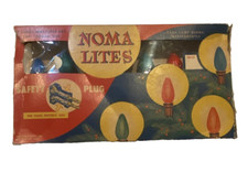 Vintage 7 lites NOMA Christmas Lights Red Green Wire ~ Works picture