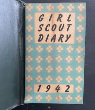 VERY RARE VINTAGE GIRL SCOUT DIARY 1942 With WRITING, INFORMATION, HISTORY picture