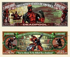40 Pack Deadpool Comic Money Marvel Collectible Novelty 1 Million Dollar Bills picture