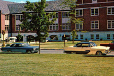 Muncie, IN Ball State Uni./Student Center/1956 Plymouth Belvedere Car -A110 picture