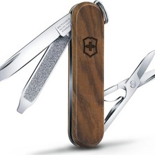 New Victorinox 0.6221.63 Classic SD Wood Brown Swiss Army Pocket Knife picture