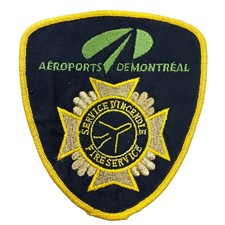 Montreal Quebec Canada Airport Fire Department Rescue Collectible Vintage Patch picture