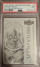 2025 Skybox Metal Universe Batman Platinum Portraits Mister Freeze PSA 9 picture
