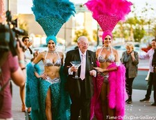 An Elderly Former Las Vegas, Nevada Mayor Oscar Goodman with Showgirls picture