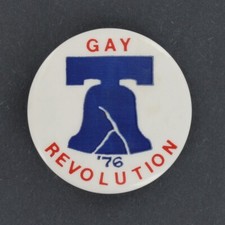 Gay Revolution 1976 Vintage Philadelphia LGBT Liberation Lesbian Pride Pin P1800 picture