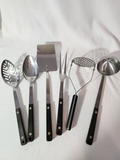VTG Lot 6 EKCO Flint Arrowhead Stainless Kitchen Utensils Spatula Spoon Ladle picture