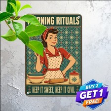 vintage humorous poster quote retro housewife illustration teal picture