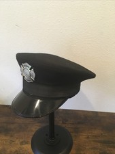 Vintage Bancroft Zephyr Fire Service Dress Hat 6 7/8 w/ Fire Department Pin picture
