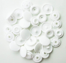 White 100 Sets KAM Extra Long Prong Plastic Snaps Size 20 T5 Resin Fastener picture