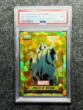2024 Topps Marvel Chrome • Sapphire • Doctor Doom • Yellow 72/75 PSA9 FIRST YEAR picture