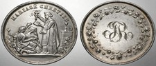 Antique French Silver Wedding Medal 
