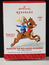 2014 Hall Ark Ornament Rudolph The Red Nosed Reindeer 50th Anniversary picture