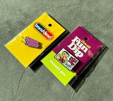 Brand Dead Enamel Pin Set Popsicle & Fun Dip Lik-M-Aid Lot of 2 New On Card picture