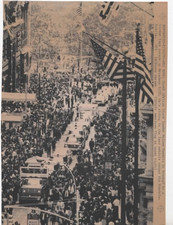 Nelson Mandela 1990 press photo ticket tape parade for the South African leader picture