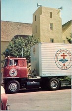 c1960s Elkhart, Indiana Advertising Postcard CHURCH WORLD SERVICE Charity Truck picture