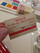 Vintage Woolco Needles Nickel Plated Sharps Needles 12 Sharps 3/9 displaysA+ picture