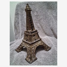 Antique c1910 Cast Iron Eiffel Tower France Still Coin Bank England 9