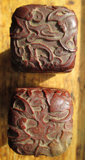 TWO Pair of Antique 19th Century Chinese Qing Dynasty SHOUSHAN Stone BAT Seals picture