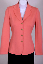 ST.JOHN Women's Knit Coral With Gold Buttons Jacket Sz 4 picture