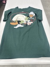 Vintage Disney's Animal Kingdom Goofy Explorer Elephant T-Shirt Green USA Small picture