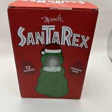 SanTaRex Miracle Tiki Mug T-Rex Dinosaur Christmas July Cocktail Santa Hat 12oz picture