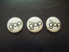 Vintage THE GAP Clothing Store Employee Advertising PINBACK Lot of 3 picture