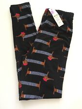 NEW Women’s Dachshund Leggings Agnes & Dora S/M 4-12 Doxie Dog Buttery Soft OS picture