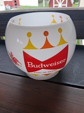 SCARCE EARLY COLORS - RARE HTF Budweiser Glass Sconce Globe 1950's-60's  lighted picture