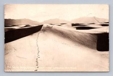 Footsteps on White Sands Alamogordo New Mexico RPPC Vintage National Park Photo picture
