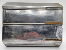 Vintage MCM Lincoln Beauty Ware Kitchen Foil, Waxed Paper Towel Dispenser Chrome picture