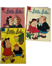 Lot of 3 Vintage Marge's Little Lulu Dell Comics (1955-1956) Issues 87 88 97 10c picture