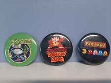 Pac Man, Donkey Kong, Frogger Collectors Pinback Buttons picture