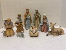Vintage/Pre-Owned*Homco Porcelain 8 pc. Nativity Set*Incomplete picture