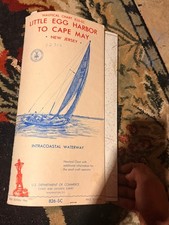 Vintage 1964 Nautical Chart Folder - Little Egg Harbor to Cape May NJ - First Ed picture