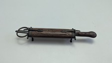 Vintage Wooden Desk Set Letter Opener & Scissors picture