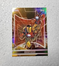 2026 Topps Neon Marvel #1 Iron Man Gold 02/50 Limited Edition Color Match picture
