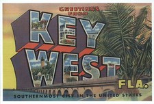 Greetings from Key West Florida Southernmost City - Modern Large Letter Postcard picture