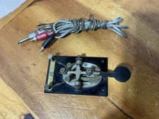VTG WW2 J-38 brass & steel Telegraph morse code Key Original Base Lionel ? Works picture