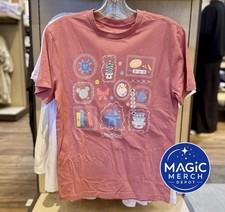 Disney Parks 2026 Disneyland Mickey Mouse Retro Stamp Grid Red T-Shirt All Sizes picture