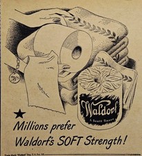 1948 Waldorf Toilete Paper Print Ad A Scott Tissue Soft Strength Towels Bracelet picture